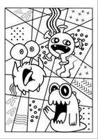 Vorschau - Mal- und Bastelvorlagen - Monster AG PopUp Art Comic Malvorlagen - Seite 2