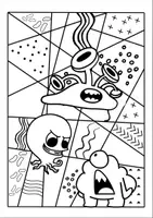 Vorschau - Mal- und Bastelvorlagen - Monster AG PopUp Art Comic Malvorlagen - Seite 3