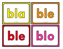 Vista previa - Tarjetas / Manipulativos - SYLLABARY FLASH CARDS L & R LOWERS LETTERS - página 3