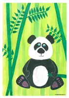 Vorschau - Mal- und Bastelvorlagen - Kunststunde: Der Pandabär (A3) - Deckblatt