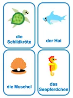 Vorschau - Bildkarten - Meerestiere Lernkarten für DaF - Seite 3