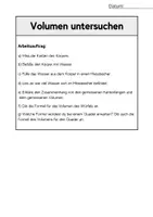 Vorschau - Arbeitsblätter - Volumen untersuchen | +Beispielkarte - Seite 2