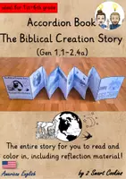 Vista previa - Unidades / Secuencias / Situaciones de Aprendizaje - Creation Story Accordion Book Foldable 7 Days of Creation Religion Bible Religion English / Inglés AmE - Portada