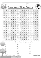 Vista previa - Unidades / Secuencias / Situaciones de Aprendizaje - Days of Creation I Story of Creation Bible Word Search Puzzle Religion Bible English / Inglés - página 1