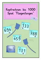 Vorschau - Spiele - Mathematik : Kopfrechnen bis 1000 "Fliegenfangen" - Deckblatt