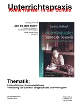 Vorschau - Stundenentwürfe - Unterrichtsmaterial zu ›Sein wie keine andere – Simone de Beauvoir: Schriftstellerin und Philosophin‹‹ von Ingeborg Gleichauf - Deckblatt