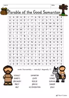 Vista previa - Unidades / Secuencias / Situaciones de Aprendizaje - Parable of the Good Samaritan Word Search Puzzle Religion Bible Jesus Bible English / Inglés - Portada