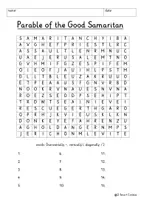Vista previa - Unidades / Secuencias / Situaciones de Aprendizaje - Parable of the Good Samaritan Word Search Puzzle Religion Bible Jesus Bible English / Inglés - página 3