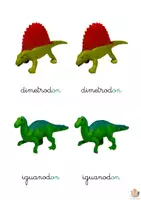 Aperçu - Apprentissages en autonomie - images classifiées mini dinosaures cursive - Page 2