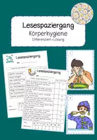 Vorschau - Arbeitsblätter - Körperhygiene Lesespaziergang - Deckblatt