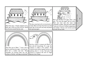 Vista previa - Unidades / Secuencias / Situaciones de Aprendizaje - Noah's Ark / Ark of Noah Accordion Book Bible Story Foldable Booklet Religion English / Inglés AmE - página 2