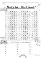 Vista previa - Unidades / Secuencias / Situaciones de Aprendizaje - Story of Noah's ark Printable Word Search Puzzle Religion Noah Bible English / Inglés - página 2