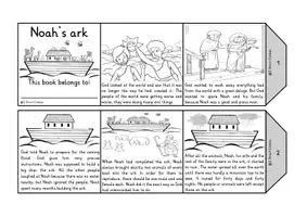 Vista previa - Unidades / Secuencias / Situaciones de Aprendizaje - Noah's Ark / Ark of Noah Accordion Book Bible Story Foldable Booklet Religion English / Inglés BrE - página 1