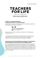 Vorschau - Videos - TEACHERS FOR LIFE Begleitmaterial - Aus- und Weiterbildung - Deckblatt
