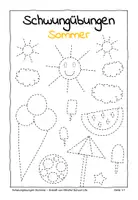 Vorschau - Arbeitsblätter - Schwungübungen Sommer: Für die Vorschule - Deckblatt