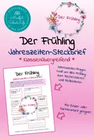 Vorschau - Arbeitsblätter - Der Frühling: Jahreszeiten-Steckbrief - Deckblatt