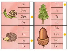 Vorschau - Spiele - Klammerkarten Wortanfang erkennen * Herbst - Seite 2