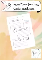 Vorschau - Arbeitsblätter - Einstieg in das Thema Bewerbung: Stärken einschätzen - Deckblatt