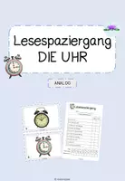Vorschau - Arbeitsblätter - Lesespaziergang analoge Uhr - Deckblatt