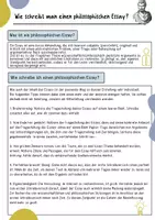 Vorschau - Arbeitsblätter - Einen philosophischen Essay schreiben (Ethik/Philosophie) - Seite 2