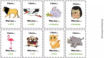 Vorschau - Bildkarten - I have... Who has... Spiel - Tier Edition - Seite 2