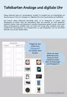 Vorschau - Arbeitsblätter - Arbeitsblatt Analoge vs Digitale Uhr von schulzauberei - Deckblatt