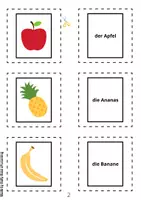 Vorschau - Spiele - Merke es dir - Obst & Gemüse - spielerisch Deutsch lernen (auch als Wortkarten/Vokabelkarten nutzbar) - Seite 2