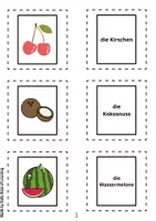 Vorschau - Spiele - Merke es dir - Obst & Gemüse - spielerisch Deutsch lernen (auch als Wortkarten/Vokabelkarten nutzbar) - Seite 3
