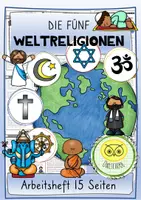 Vorschau - Arbeitsblätter - Arbeitsheft Weltreligionen - Grundschule - Deckblatt