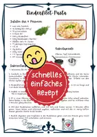 Vorschau - Merkblätter - Leckeres schnelles Rezept: Rinderfilet-Pasta (Hauswirtschaft/ VB) - Deckblatt