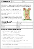 Vorschau - Arbeitsblätter - It's Easter - Reading Comprehension (4./5. Schulstufe) - Seite 1