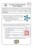 Vorschau - Arbeitsblätter - Natürliche Exponentialfunktion und ihre Ableitung (interaktiv!) - Deckblatt