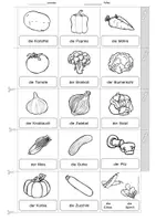 Vista previa - Unidades / Secuencias / Situaciones de Aprendizaje - Aléman - vegetales - diccionario de imágenes - Gemüse - Picture dictionary - Deutsch - accordion book - página 2