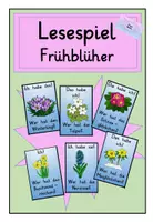 Vorschau - Spiele - Frühling: Lesespiel Frühblüher - Deckblatt