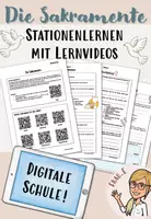 Vorschau - Arbeitsblätter - Stationenlernen: Die Sakramente - Deckblatt