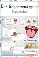 Vorschau - Stationenlernen - Stationsarbeit - Der Geschmackssinn - Deckblatt