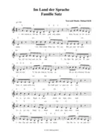 Vorschau - Anderer Materialtyp - Wortarten lernen in der Grundschule - Das Lied zum Buch "Im Land der Sprache" - Noten, Text und MP3 - Seite 1