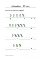 Vorschau - Arbeitsblätter - Subtraktion bis 6 - Arbeitsblätter - Seite 2