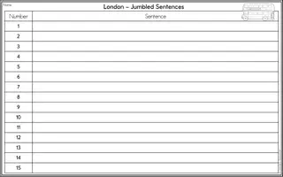 Vorschau - Arbeitsblätter - London - Jumbled Sentences - Seite 3