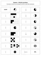 Vorschau - Arbeitsblätter - 19 Dominos zu Brüchen, Bruchrechnung - Seite 1