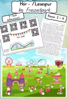 Vorschau - Arbeitsblätter - QR-Code Hörspur / Lesespur - Im Freizeitpark - Deckblatt