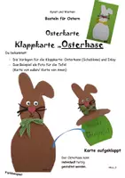 Vorschau - Mal- und Bastelvorlagen - Basteln für Ostern: Klappkarte Osterhase (Osterkarte) - Deckblatt