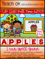 Vista previa - Hojas de trabajo - I CAN SPELL Series Special Edition Holidays Fall Apple Kids - Portada