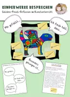 Vorschau - Bildkarten - Reflexion im Kunstunterricht | Kinderbilder besprechen - Deckblatt