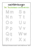 Vorschau - Arbeitsblätter - Schwungübungen/ Nachfahrübungen ABC zum Schulanfang: Die Buchstaben kennenlernen - Seite 1