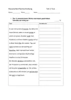 Vorschau - Klassenarbeiten - Rechtschreibarbeit Schärfung, Dehnung Kl. 5 - Deckblatt