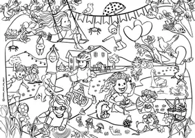 Vorschau - Spiele - Wimmelbild Suchbild Bildkarte "Frühling" - Seite 2