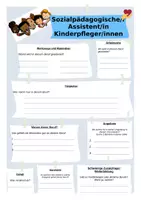 Vista previa - Hojas de trabajo - Perfil profesión "Asistente de pedagogía social " alemán - Portada