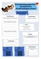 Vista previa - Hojas de trabajo - Perfil profesión "Asistente de pedagogía social " alemán - página 1