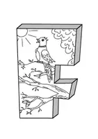 Vorschau - Präsentationen/Tafelbilder - Schriftzug "Frohe Ostern" zum Ausmalen (mit Schattierung) - Seite 1